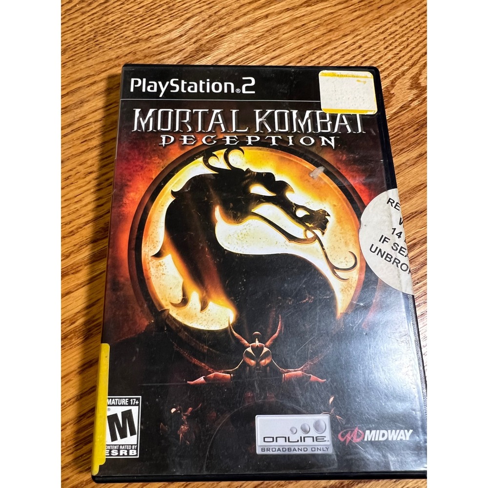 Mortal Kombat Deception Sony PlayStation 2 PS2 Midway Fighting Game CIB